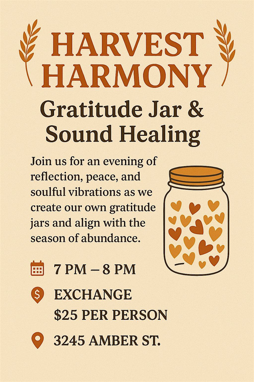 Harvest Harmony Gratitude Jar & Sound Healing