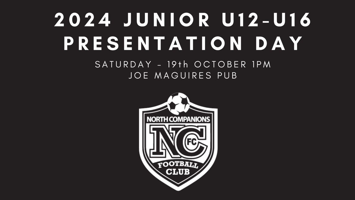 Northies Junior u12 to u16 Presentation Day