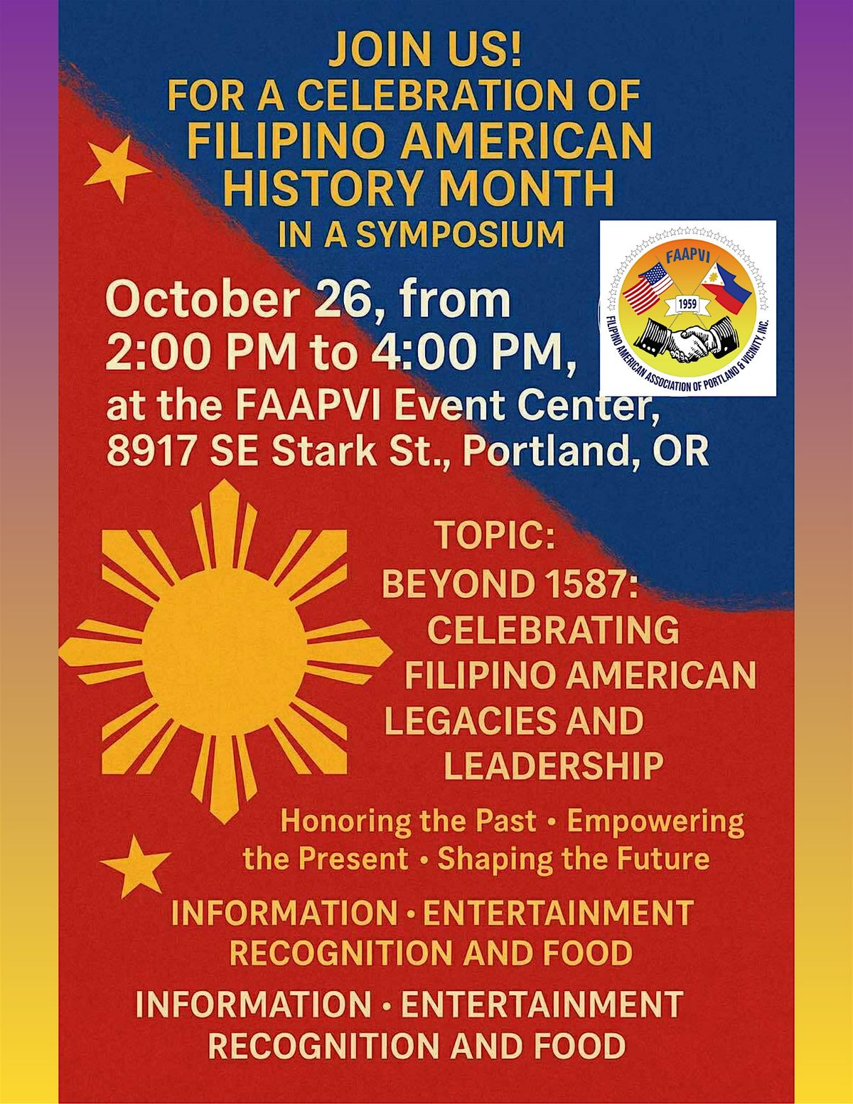 FILIPINO AMERICAN HISTORY MONTH SYMPOSIUM
