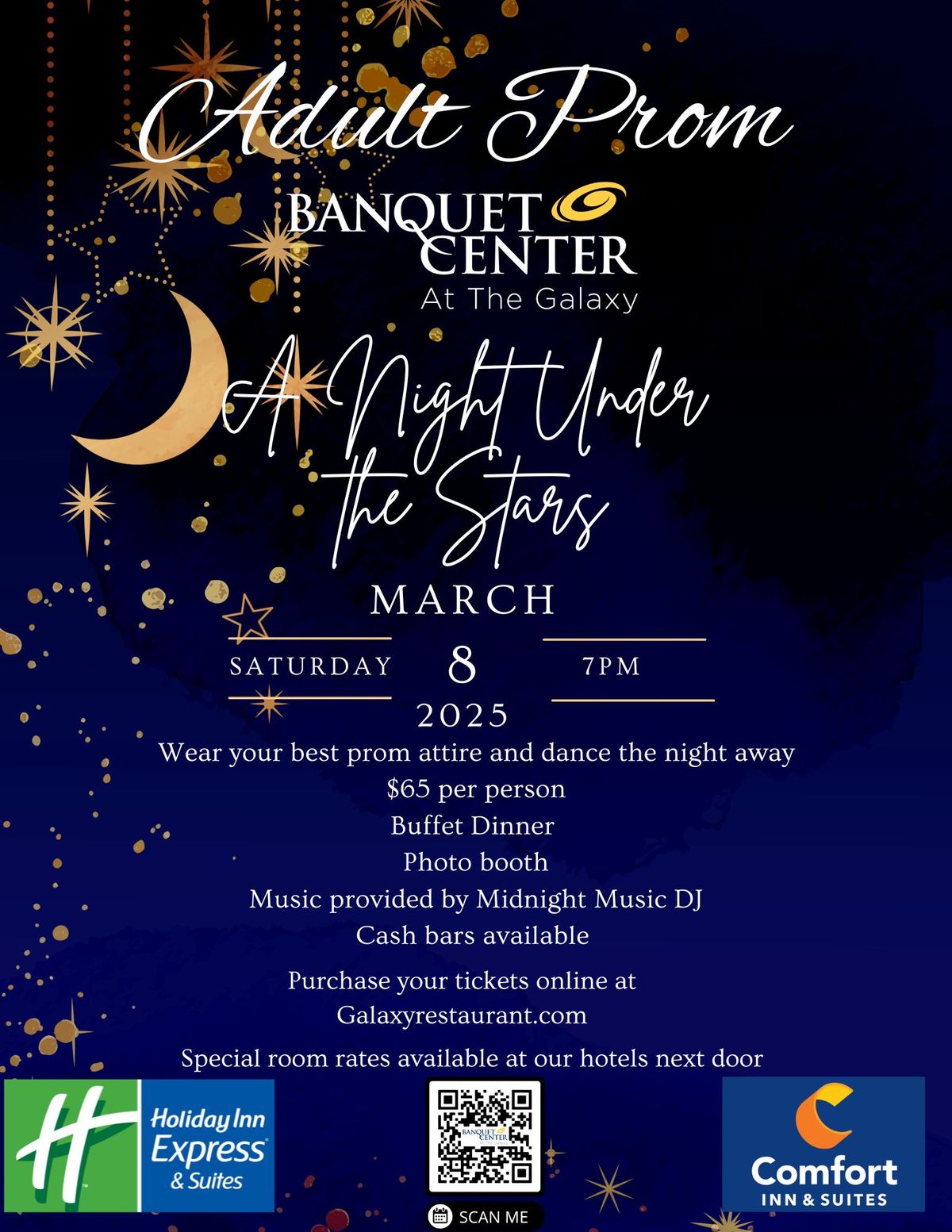 A Night Under the Stars ADULT PROM at the Galaxy