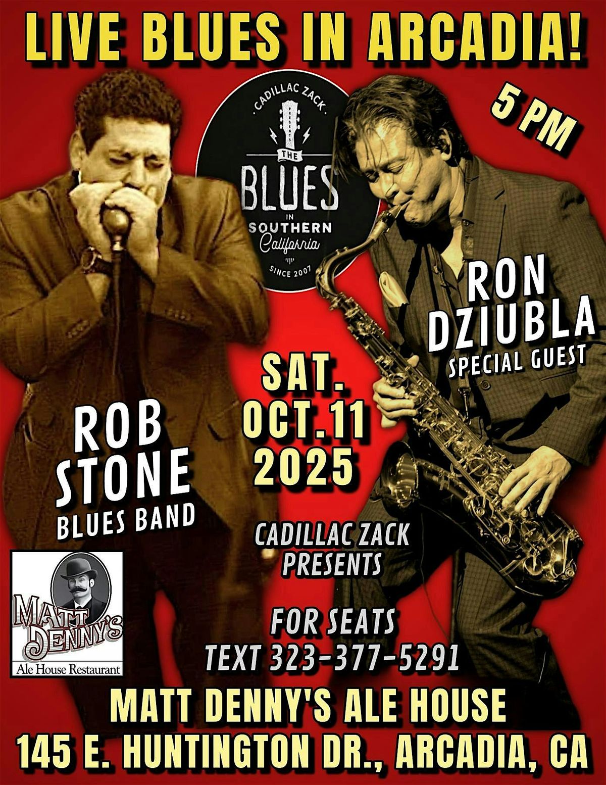 ROB STONE & RON DZIUBLA - Chicago Blues Greats - in ARCADIA