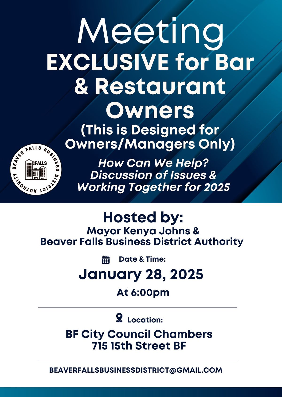 Bar\/Restaurant OWNER EXCLUSIVE Meeting