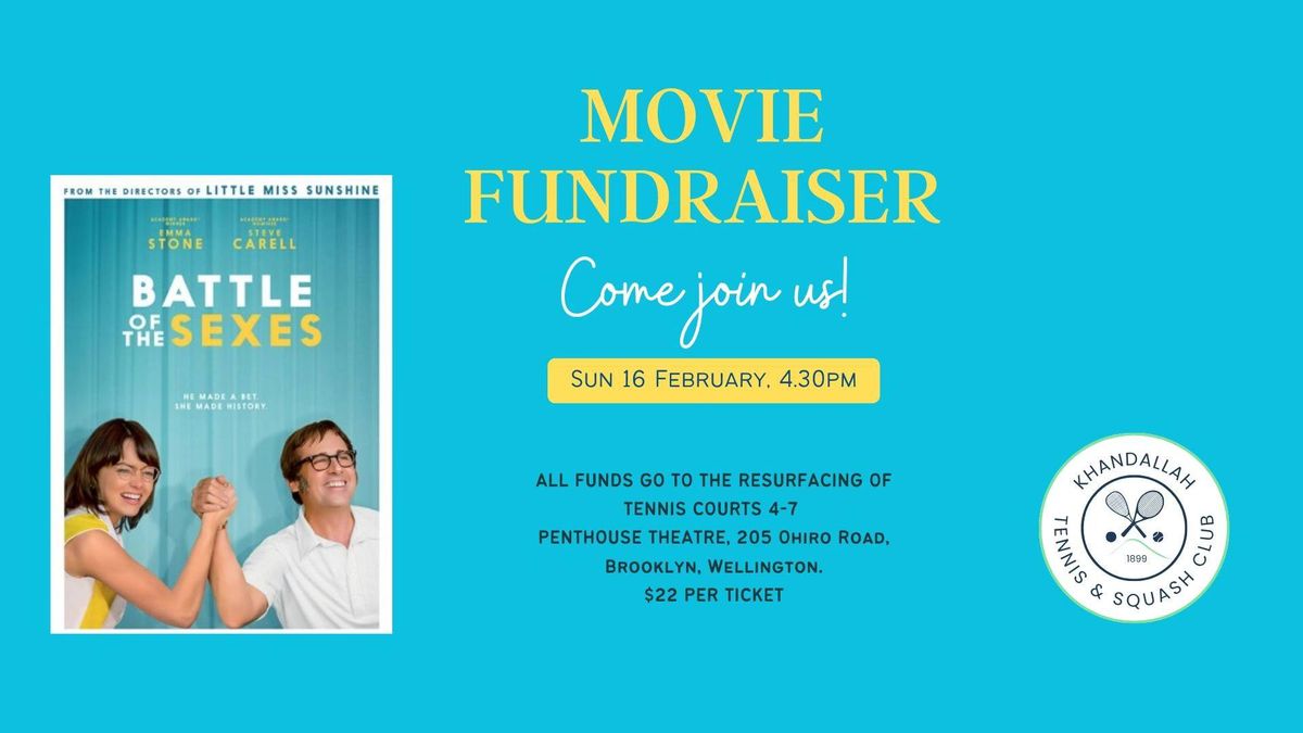 Battle of the Sexes - Movie Fundraiser for resurfacing of Courts 4-7