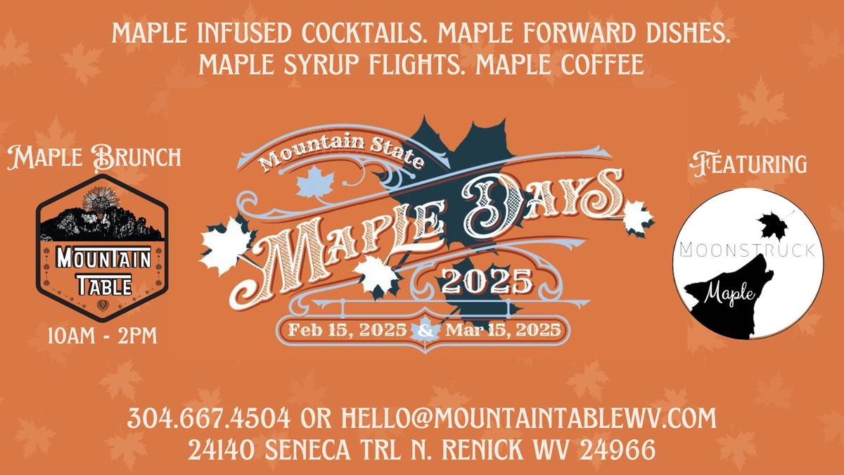 Maple Days Brunch 