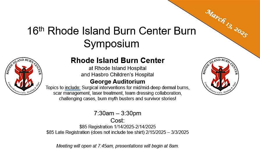 16th Burn Symposium - Rhode Island Burn Center