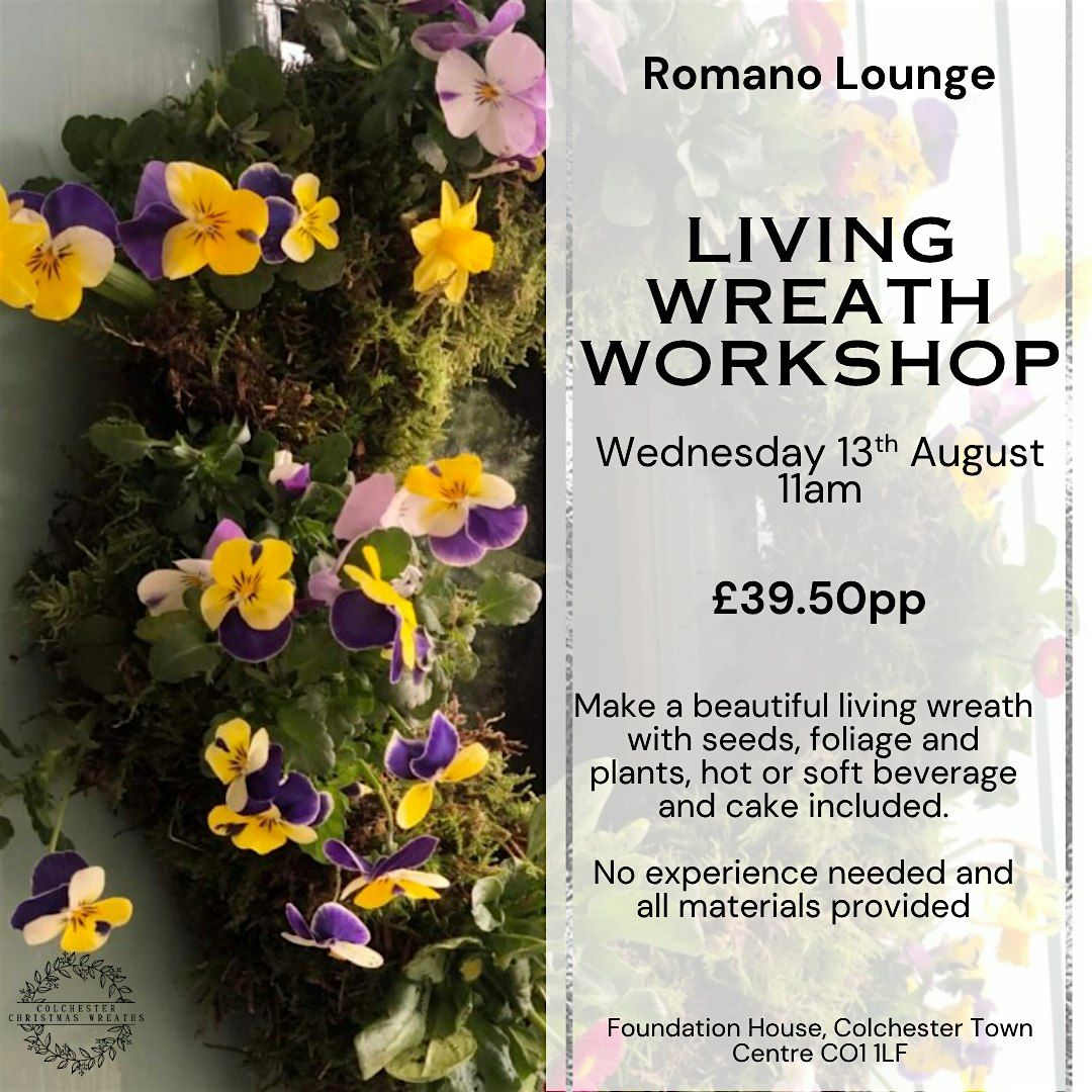 Living Wreath Workshop at The Romano Lounge