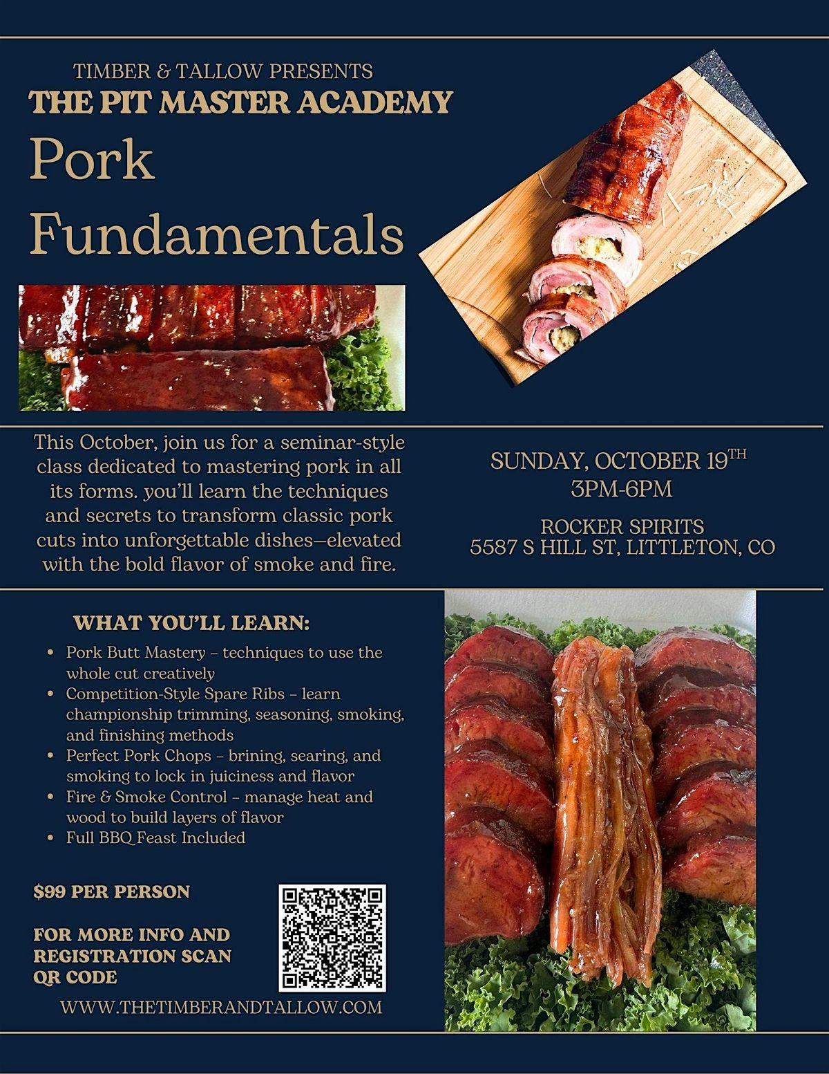 Timber & Tallow Presents The Pit Master Academy: Pork Fundamentals