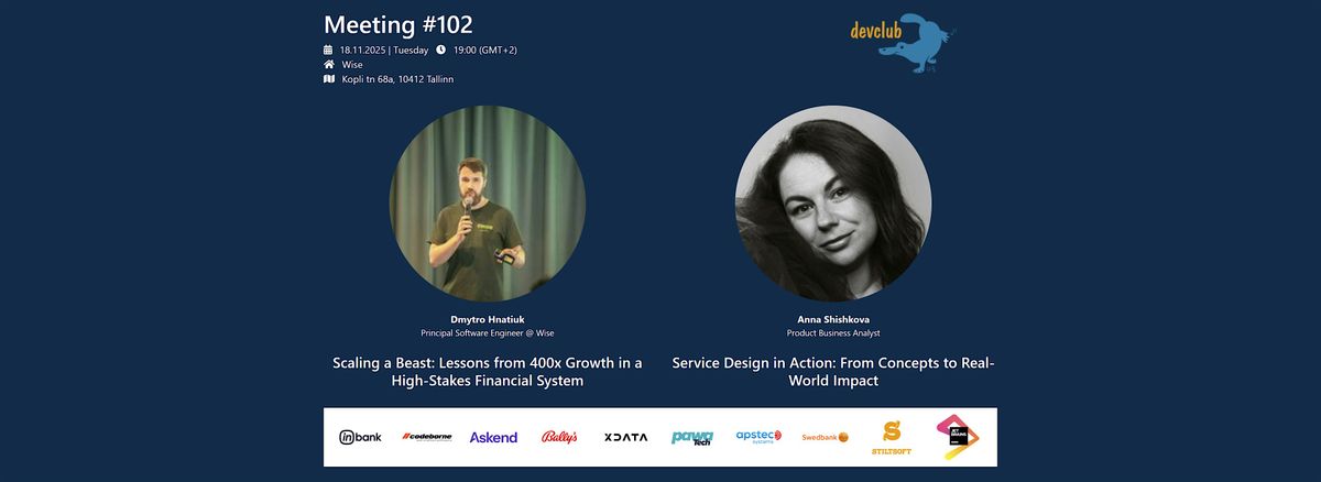DevClubEE #102: Dmytro Hnatiuk, Anna Shishkova