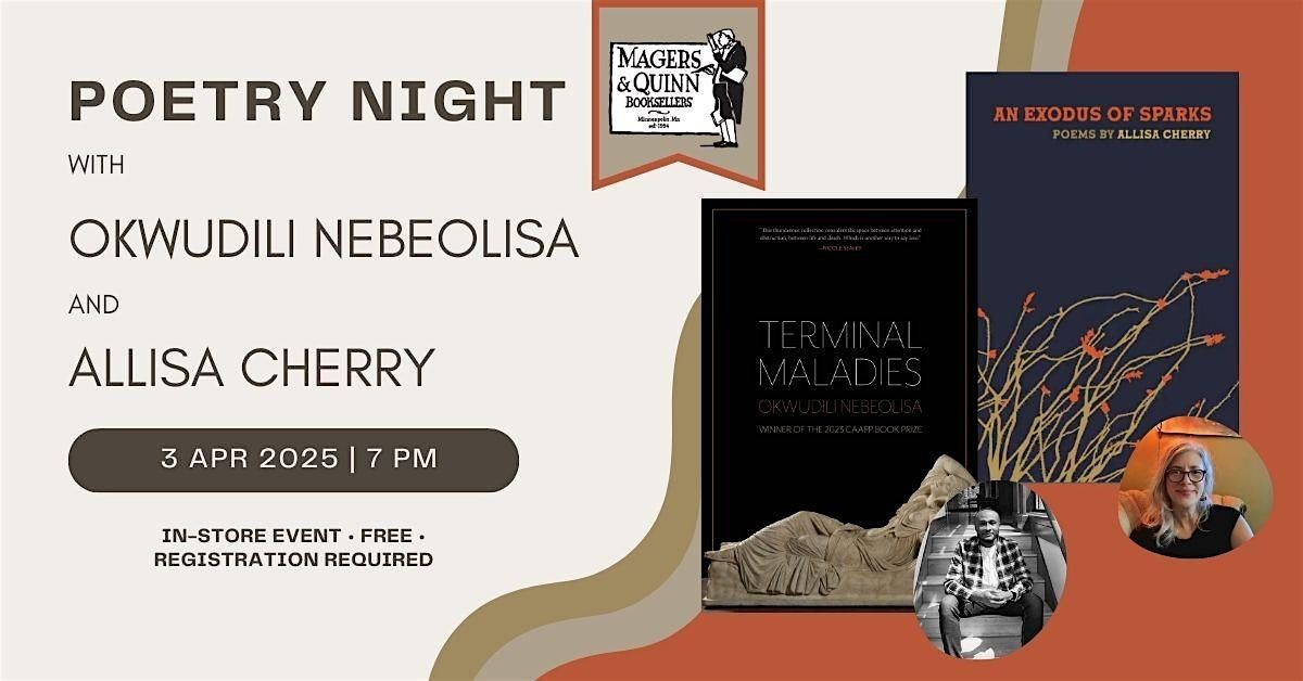 Poetry Night with Okwudili Nebeolisa and Allisa Cherry