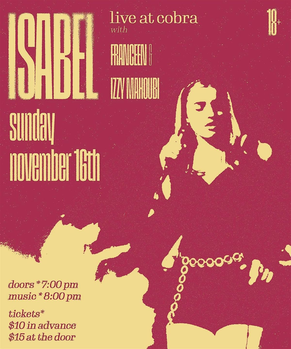 Venue: ISABEL | Franceen | Izzy Mahoubi