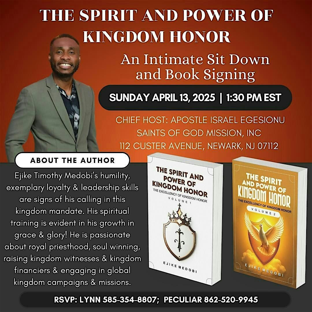 An Intimate Sit Down & Book Signing | Kingdom Honor