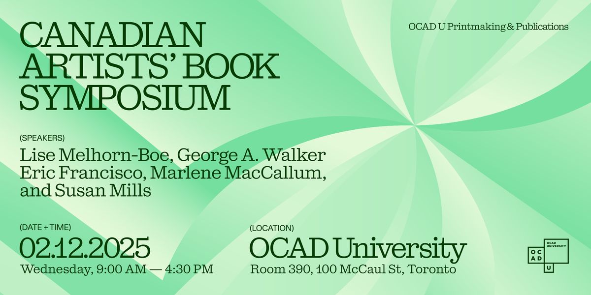 Canadian Artists' Book Symposium - In-person @ OCADU