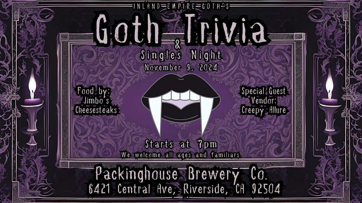 Goth Trivia & Singles Night