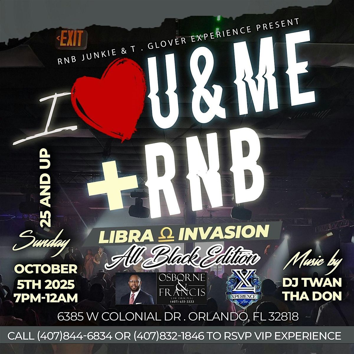 I LOVE "U&ME + RNB"  LIBRA INVASION ALL BLACK EDITION