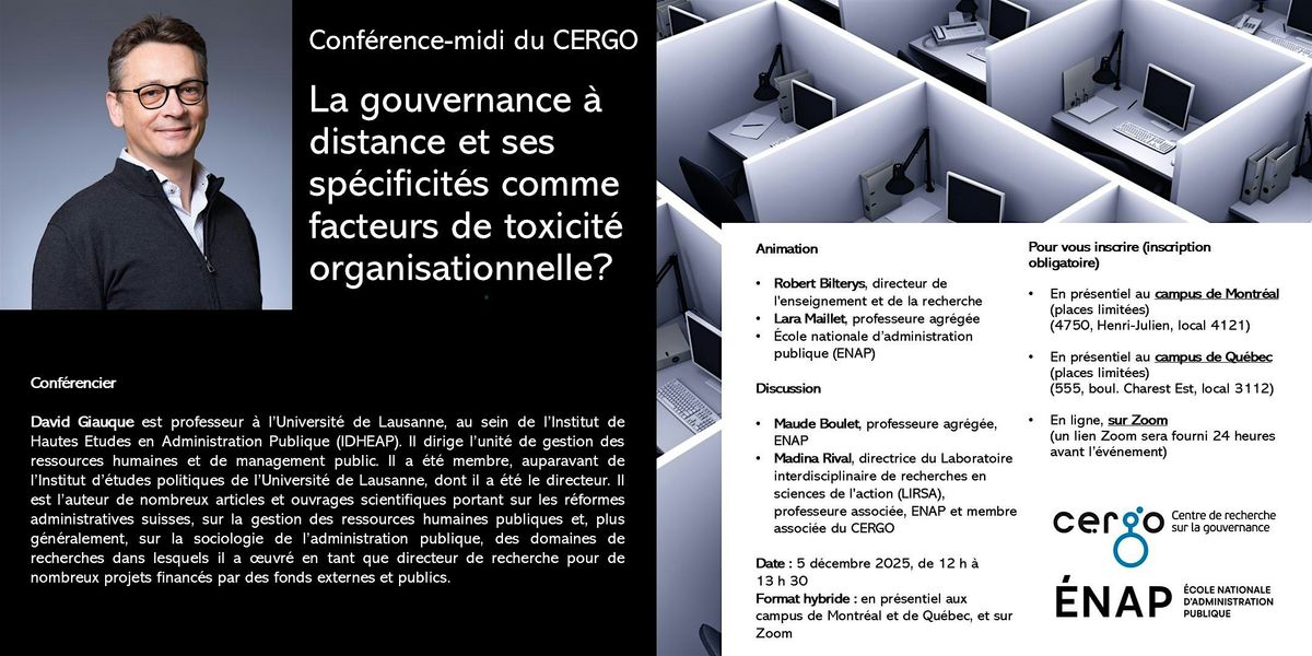 Conf\u00e9rence-midi du CERGO