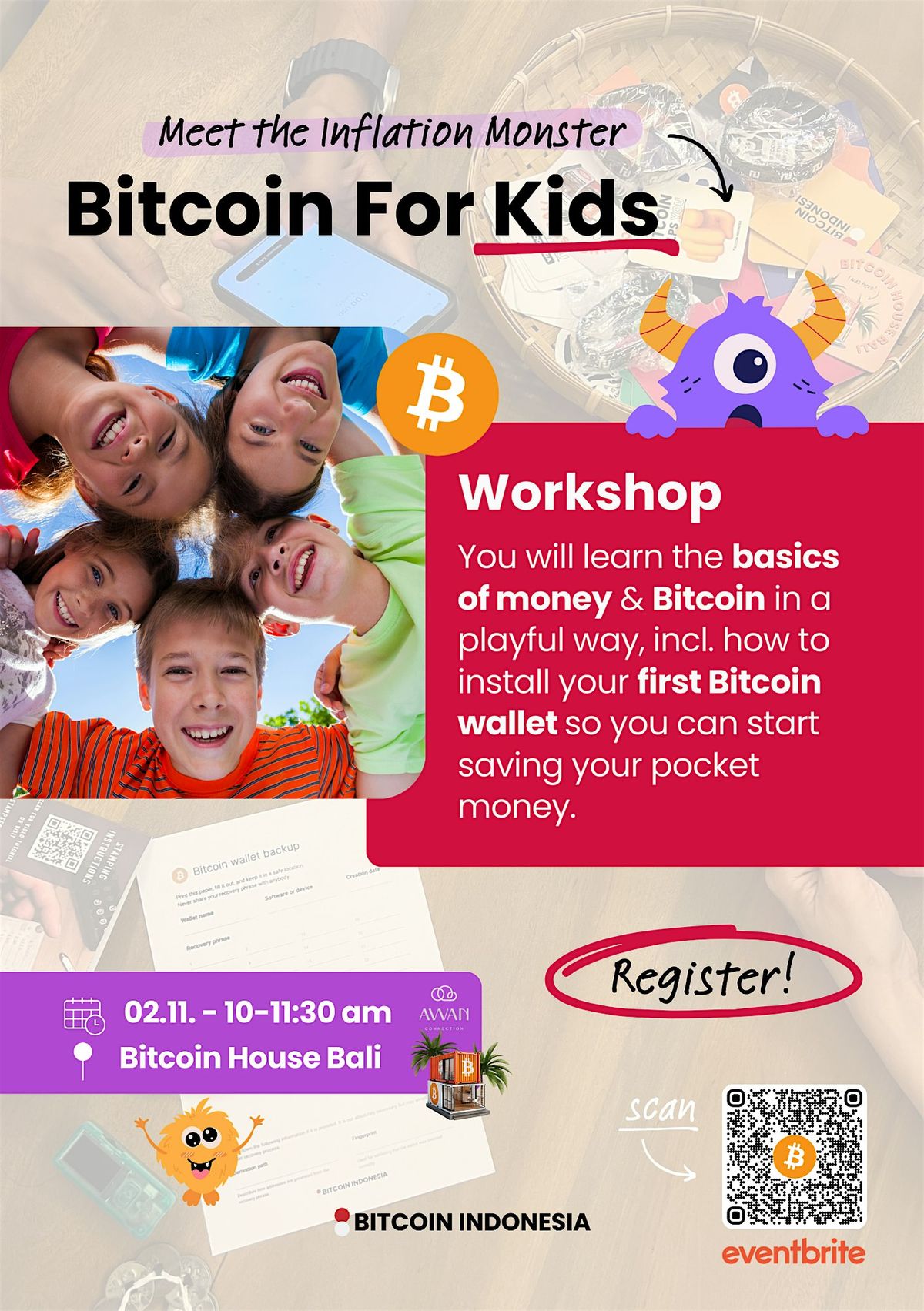 Bitcoin for Kids Workshop - Inflation Monster