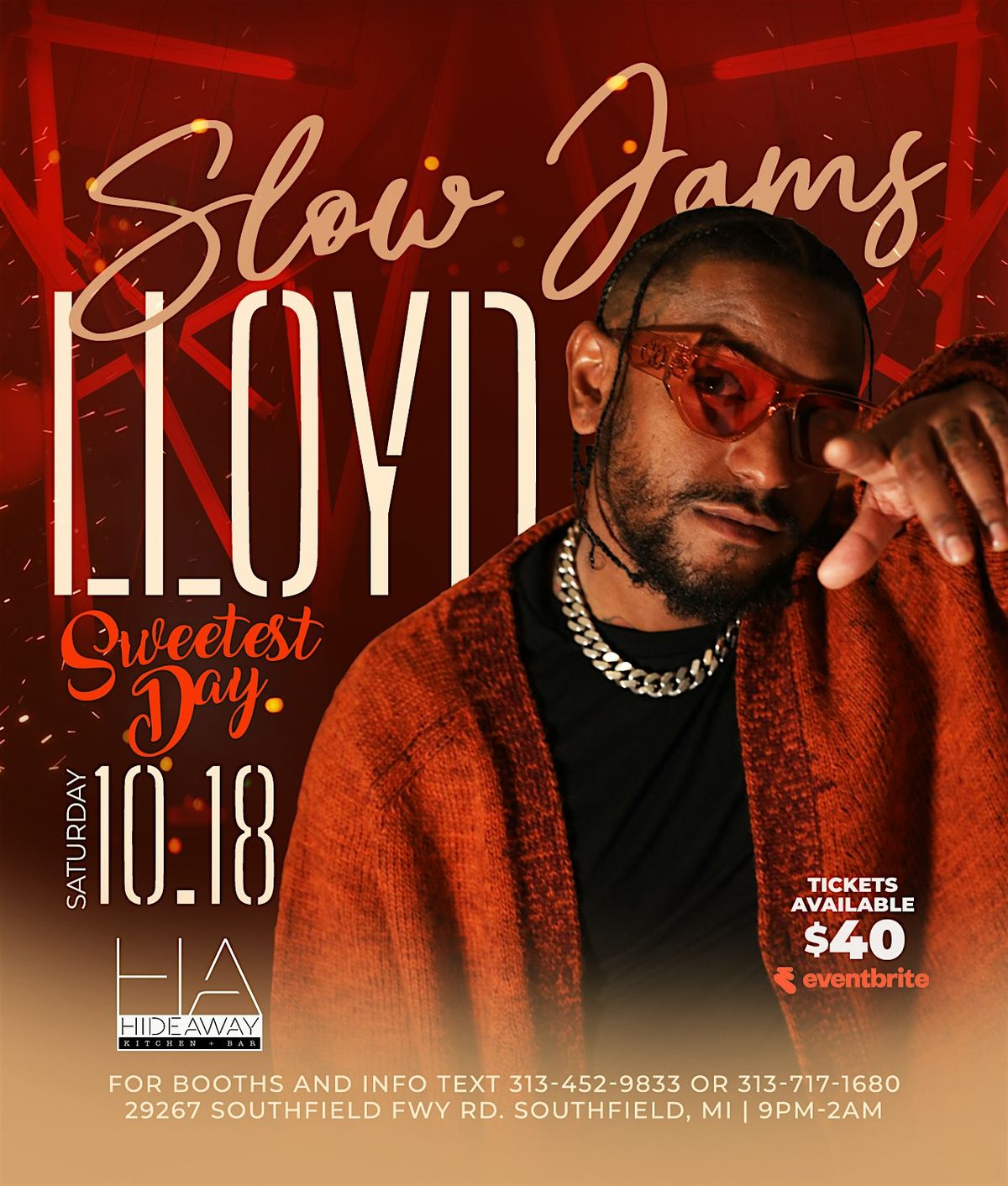LLOYD HOSTING SLOW JAMS SWEETEST DAY