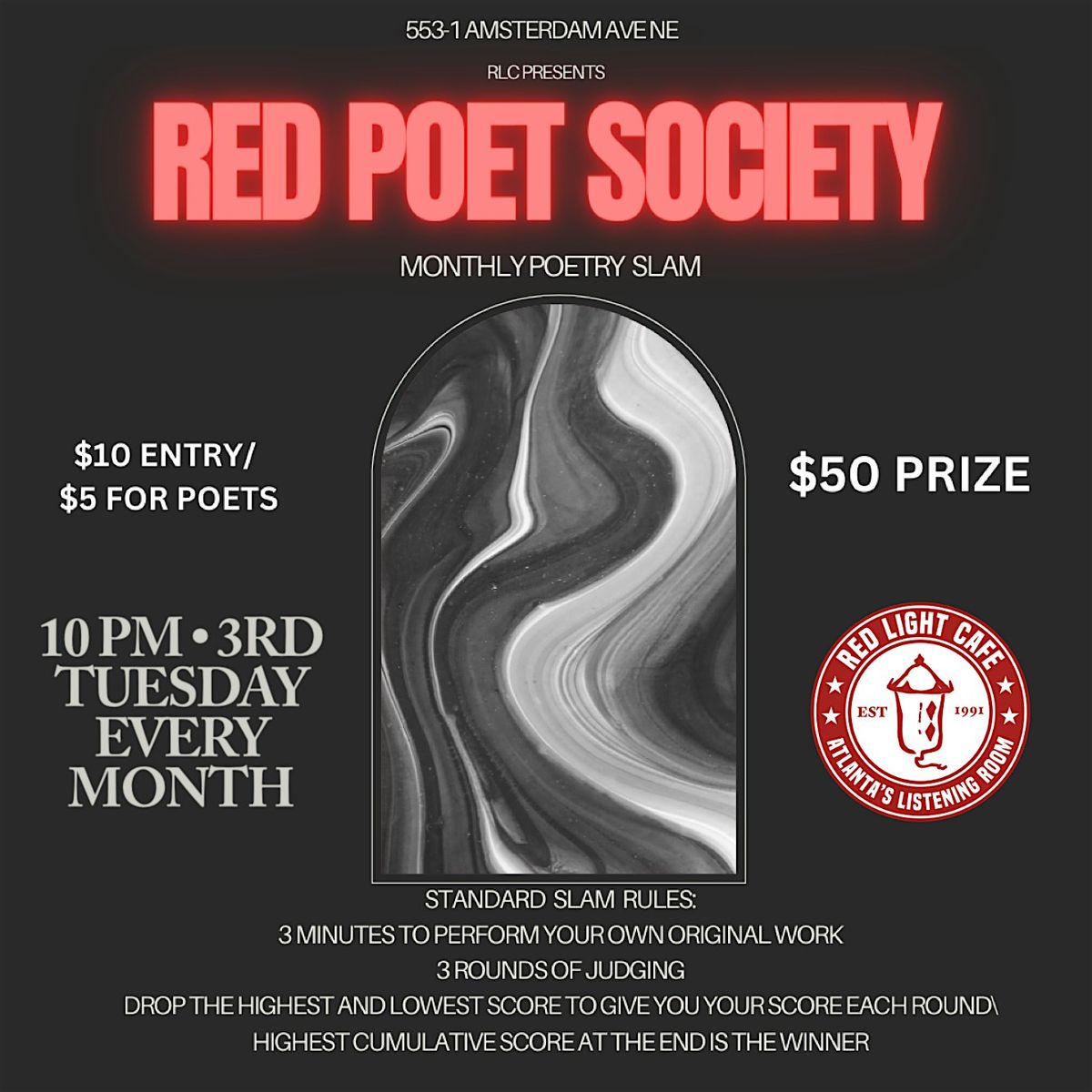 Red Poet Society: A Monthly Poetry Slam!