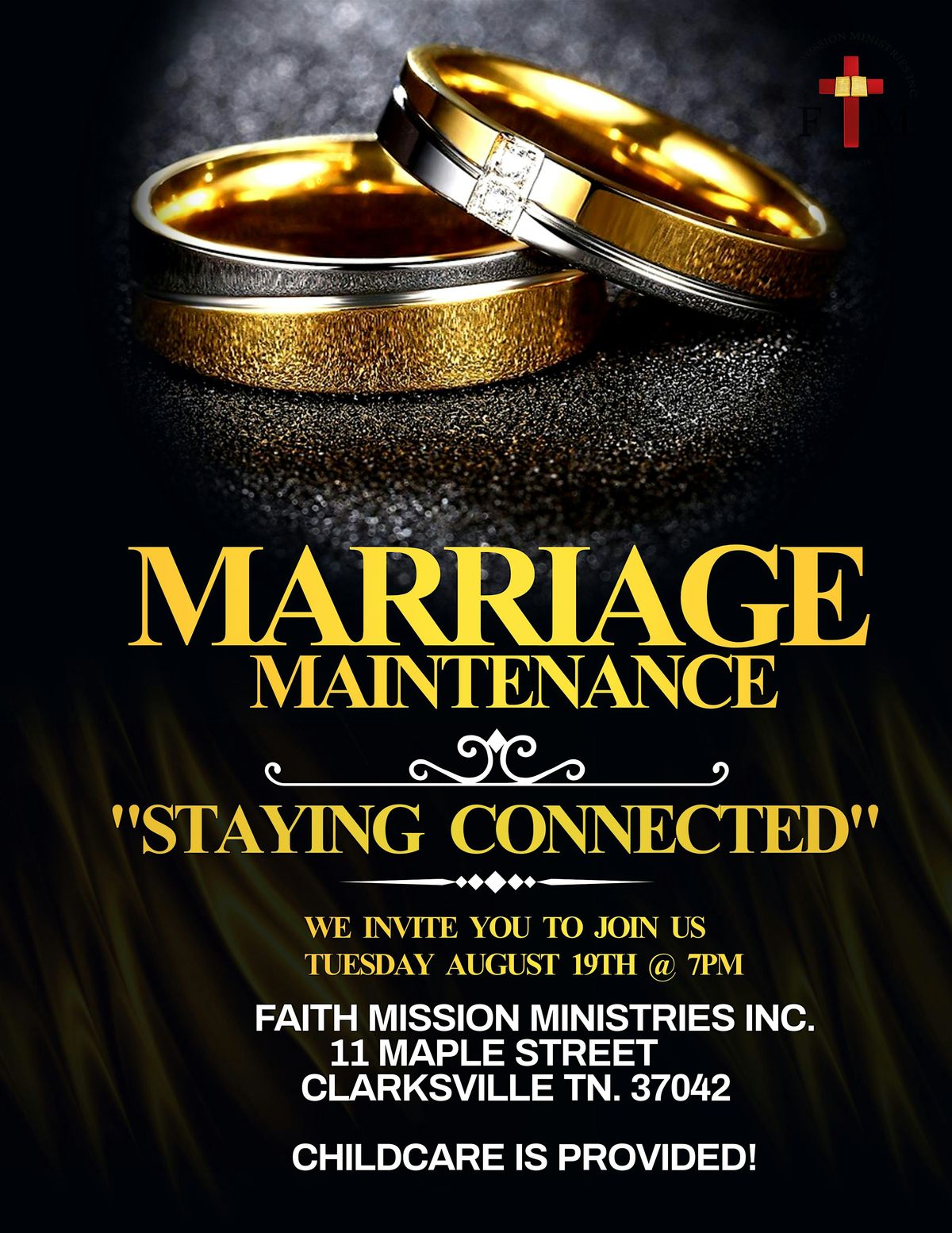Marriage Maintenance is opportunity to grow stronger in your marriage.
