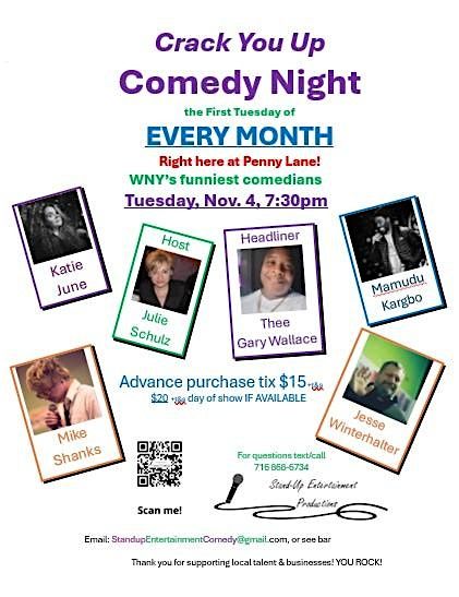 Crack You Up Monthly Comedy Night