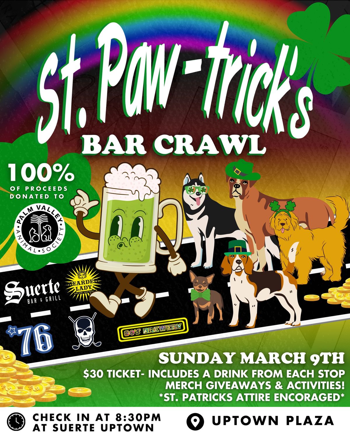 St. Paw-trick's Bar Crawl \ud83c\udf40\ud83d\udc3e