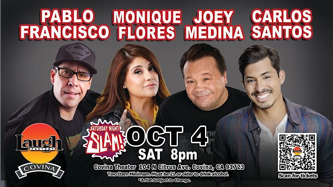 FREE COMEDY TICKETS,  PABLO FRANCISCO, JOEY MEDINA CARLOS SANTOS
