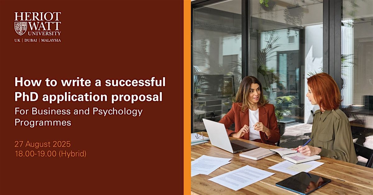 How to write a successful PhD Application Proposal- Business and Psychology