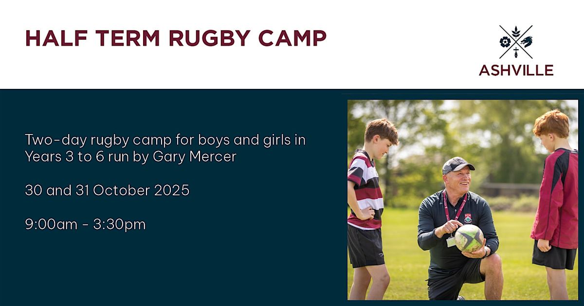 Ashville Harrogate  Rugby Camp - Thursday 30 and Friday 31 October 2025