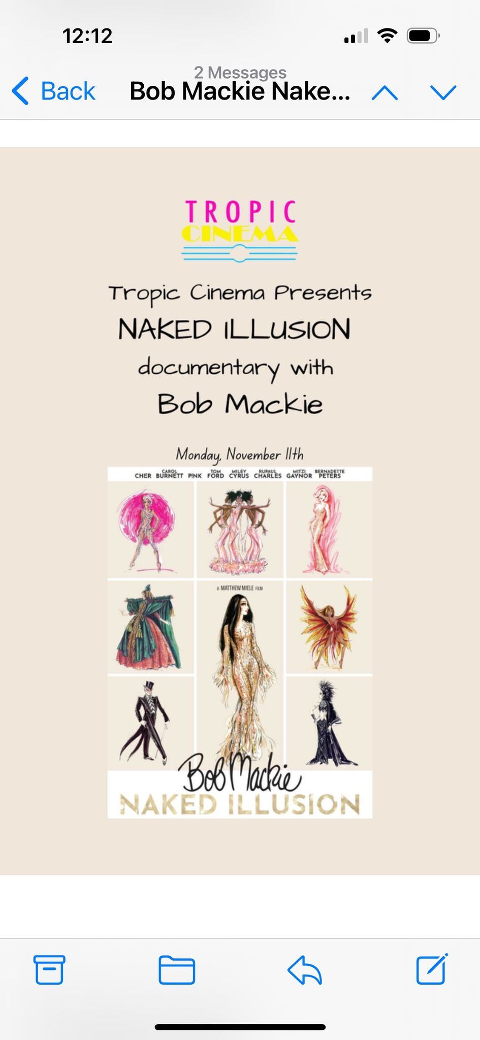 NAKED ILLUSION WITH BOB MACKIE IN PERSON