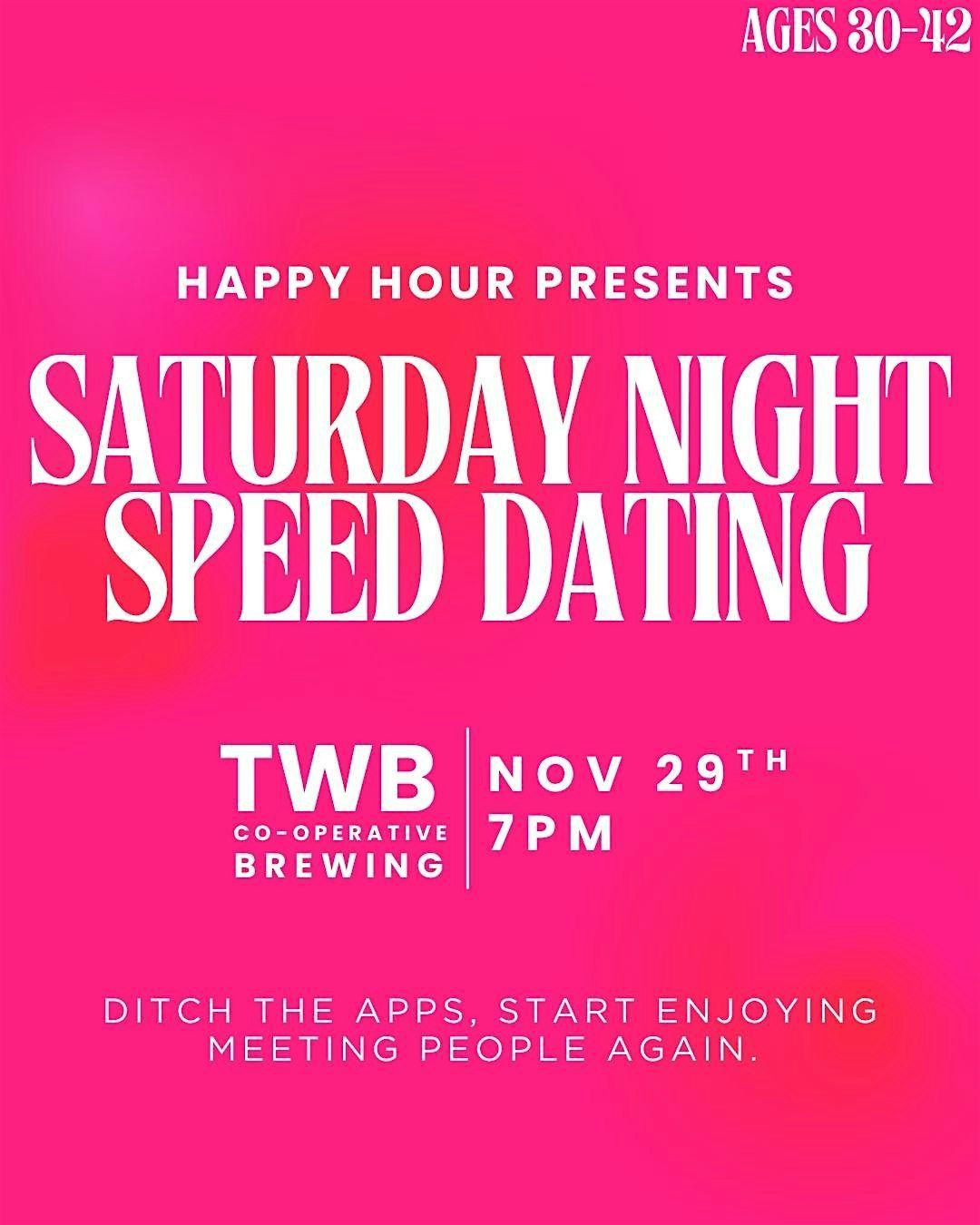 Saturday Speed Dating Ages 30-42@ TWB Brewing Co-operative
