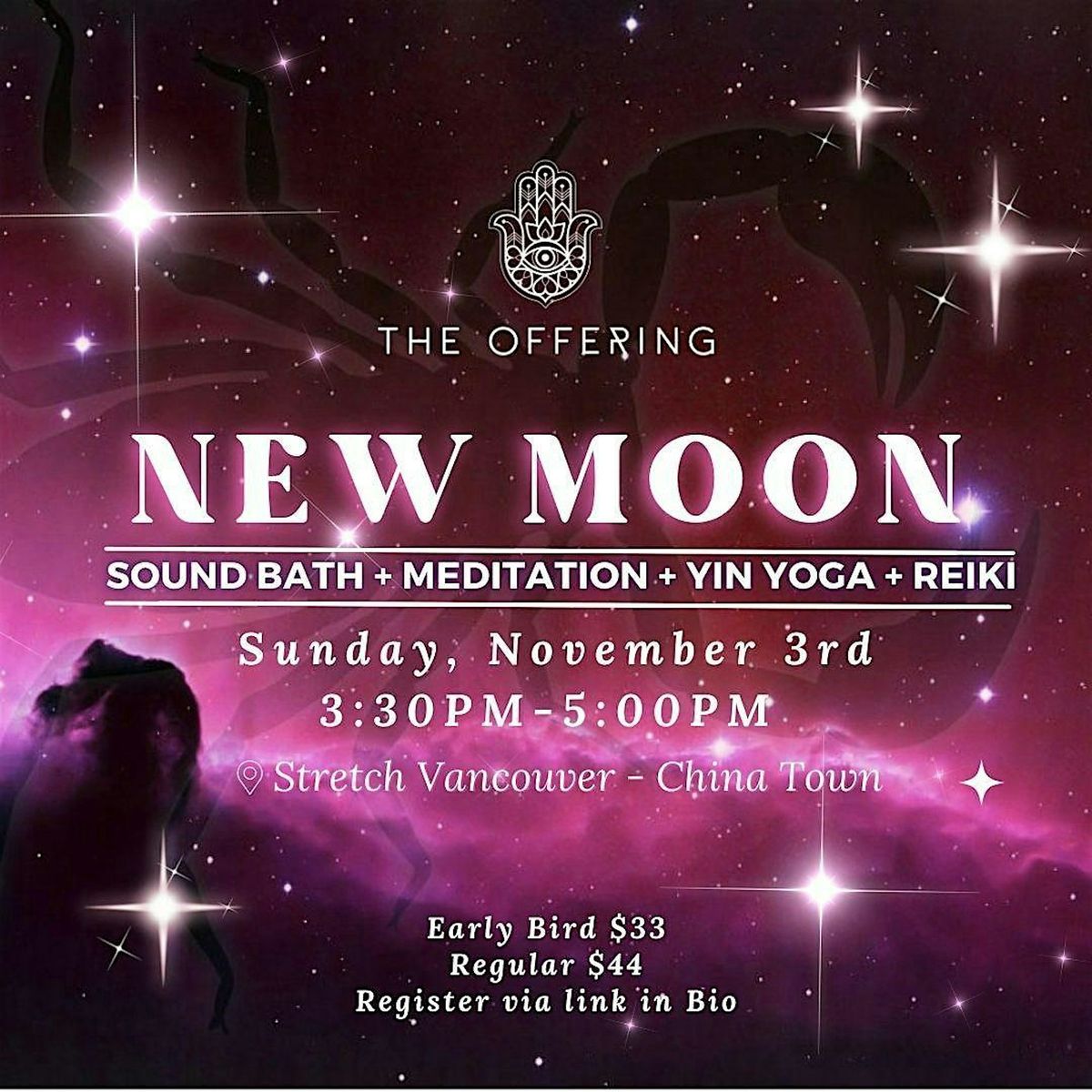 Scorpio New Moon Sound Bath Meditation with Yin Yoga & Reiki