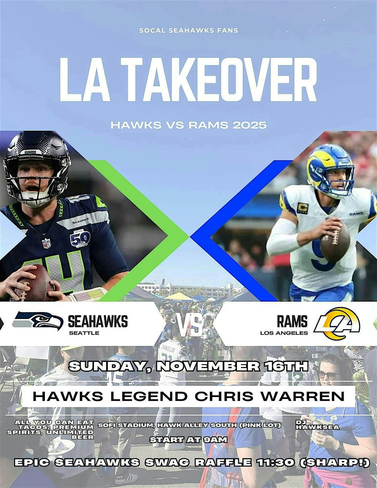 Hawk Alley South Tailgate w\/ Chris Warren: Seahawks vs. Silence of the Lamb