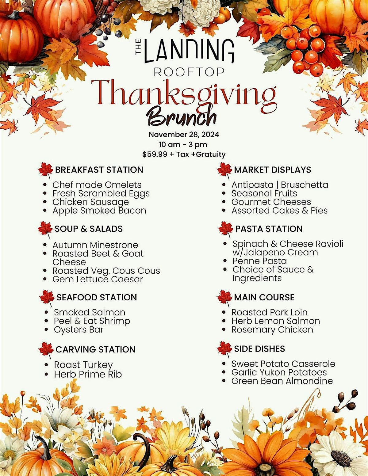 The RoofTop Thanksgiving Brunch