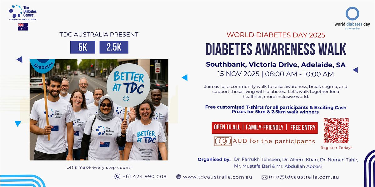 World Diabetes Day Awareness Walk Adelaide 2025