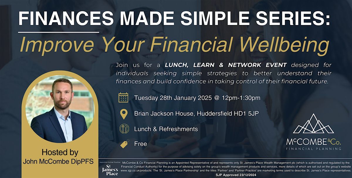 Lunch, Learn & Network Event: Improve Your Financial Wellbeing