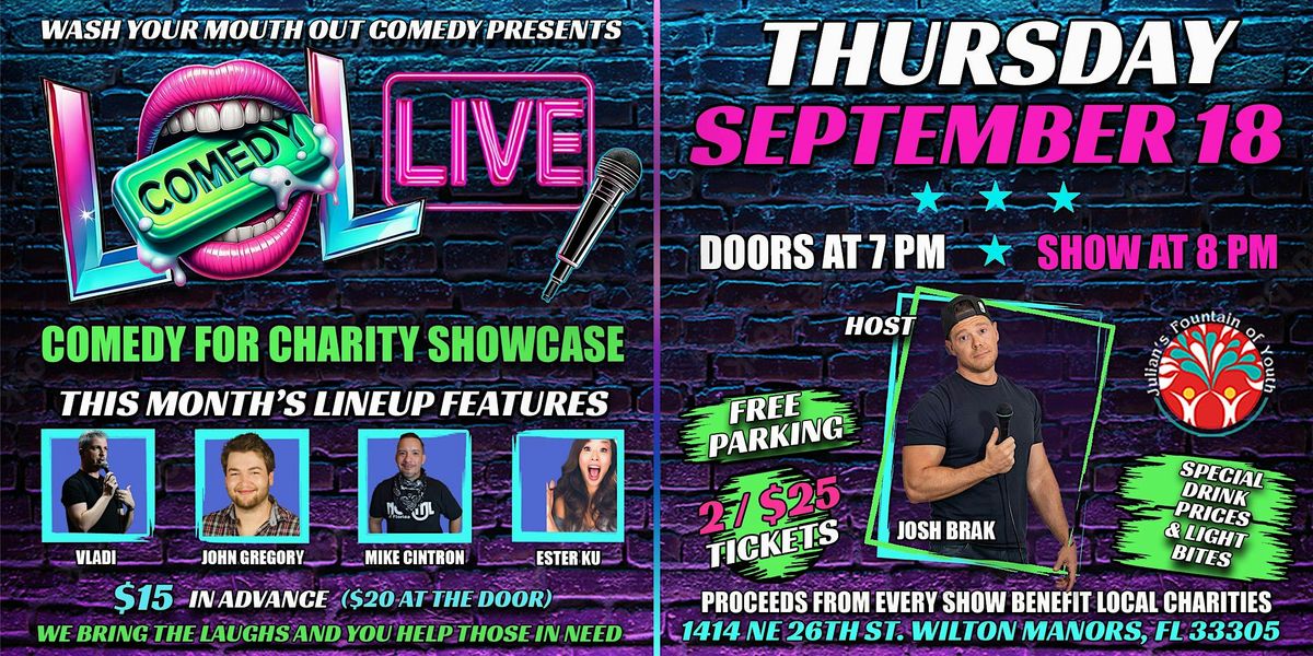 LOL LIVE: Sept 18 - Comedy For Charity Show