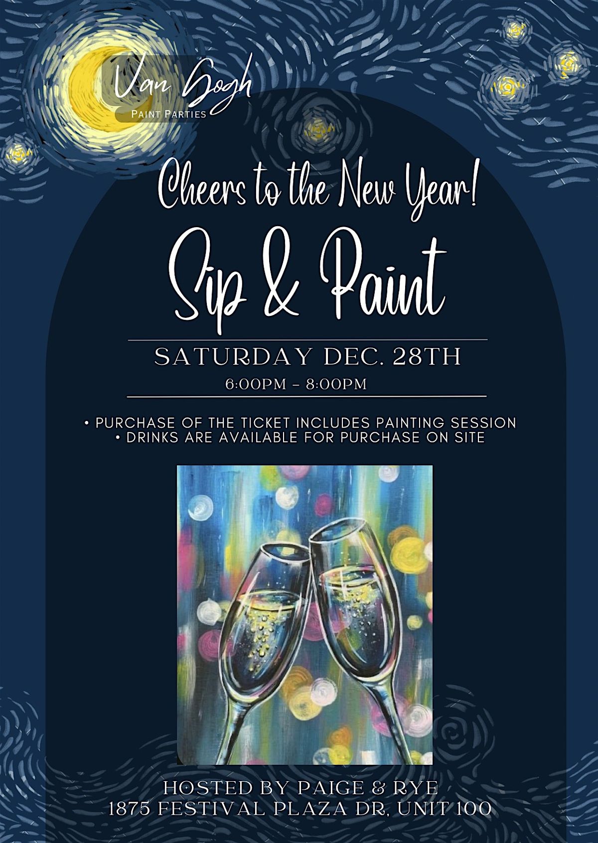 Cheers to the New Year! Sip & Paint