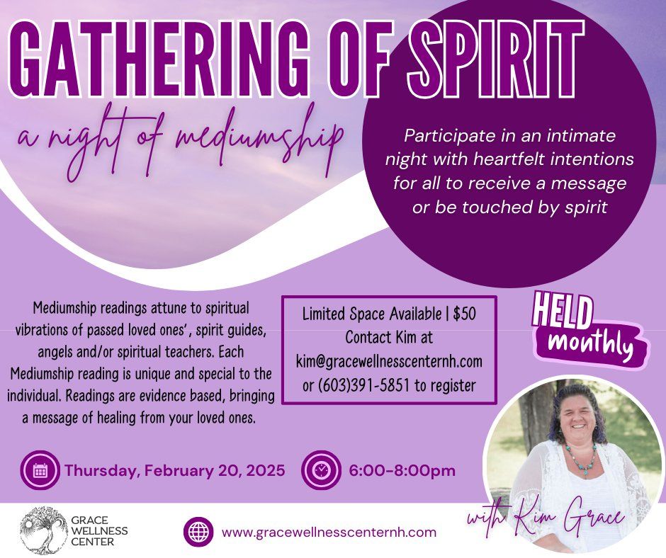 Monthly Mediumship Night with Kim Grace