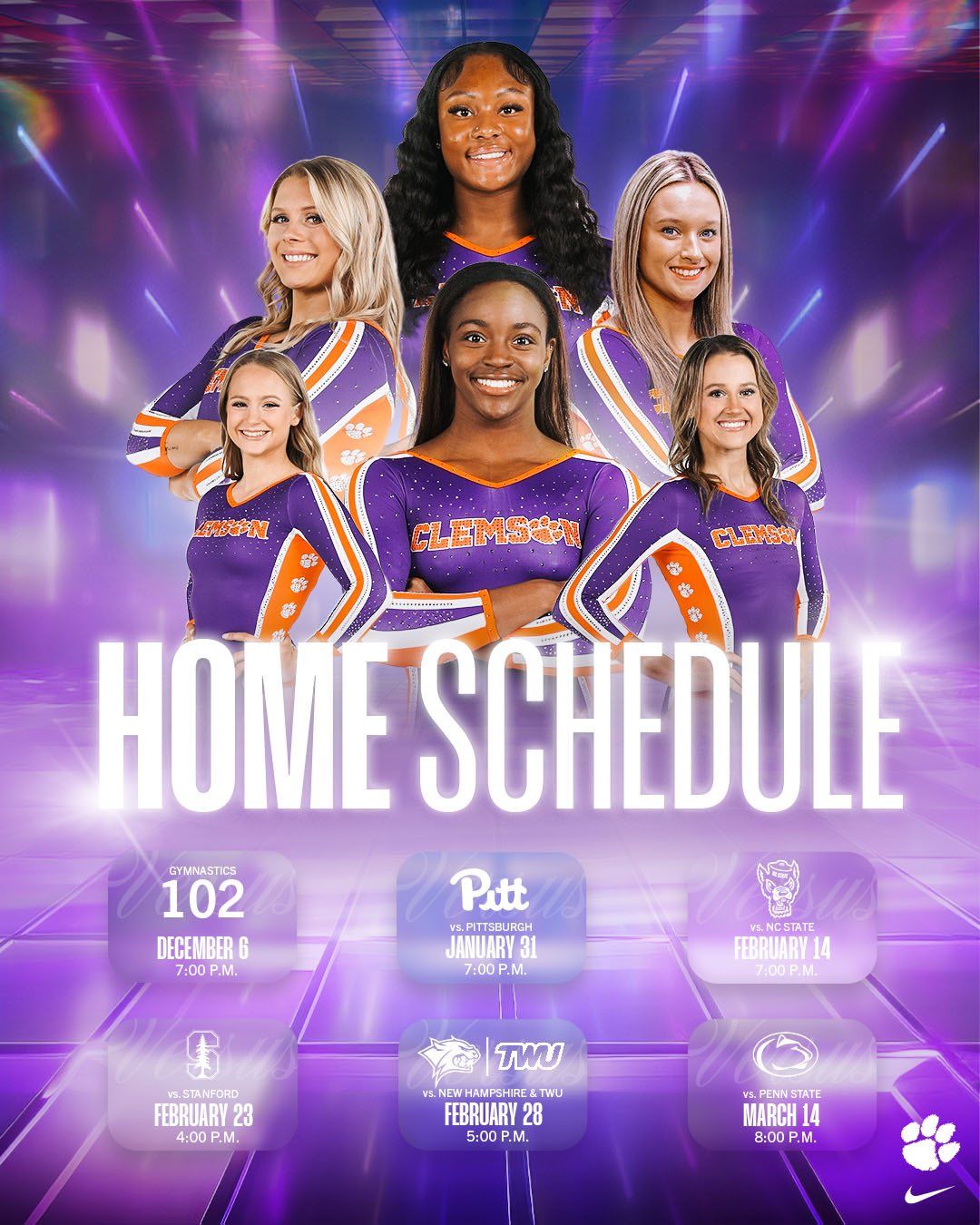 New Hampshire\/Texas Womens University at Clemson Tigers Womens Gymnastics