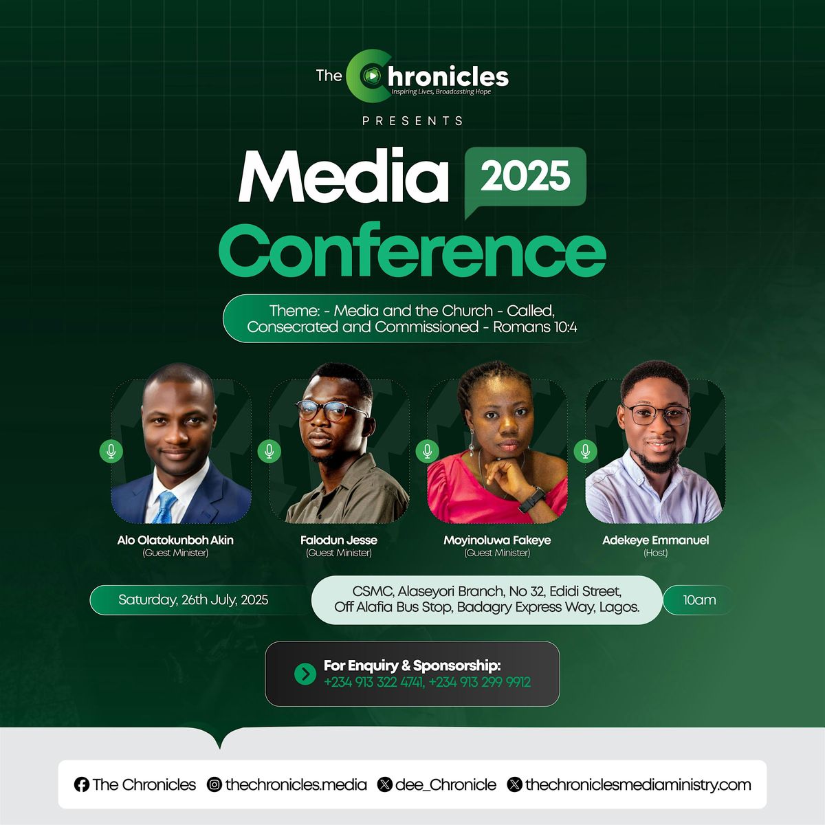 The Chronicles Media conference