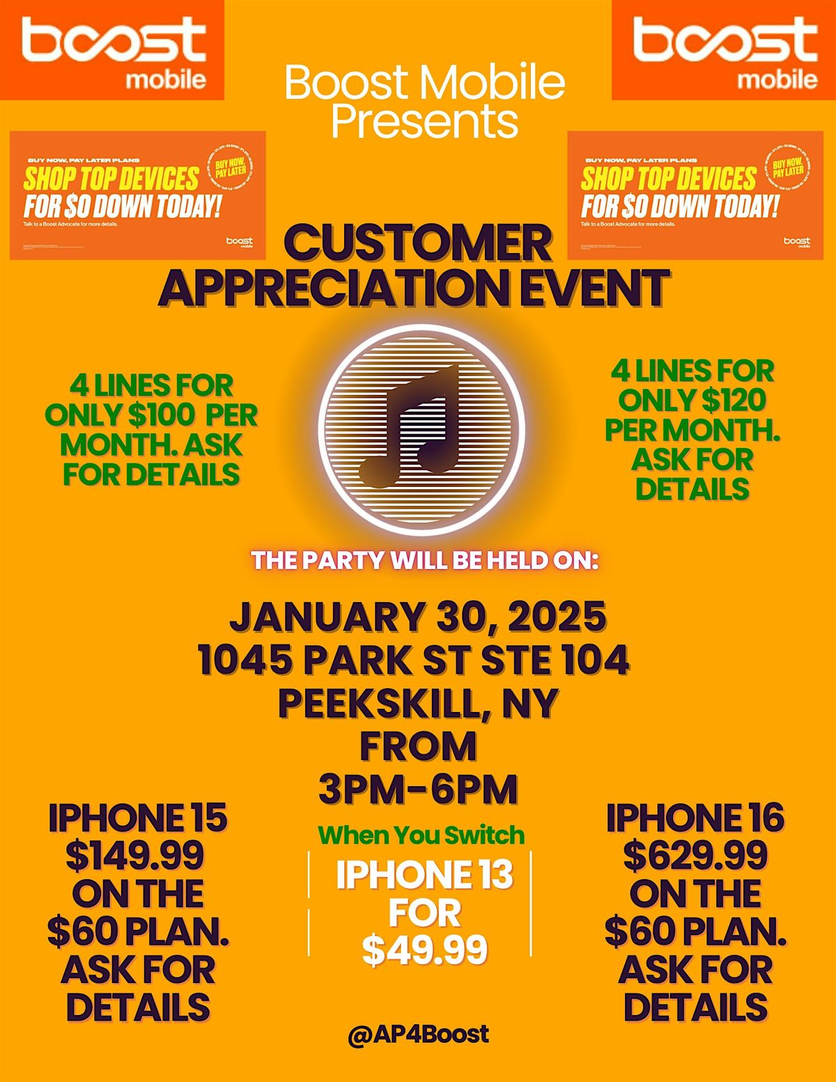 Hey there! Join us for our Customer Appreciation Event!