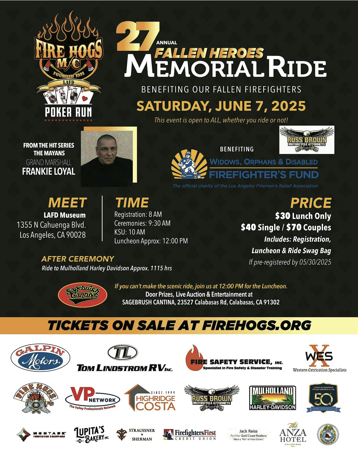 27th ANNUAL FALLEN HEROES MEMORIAL RIDE