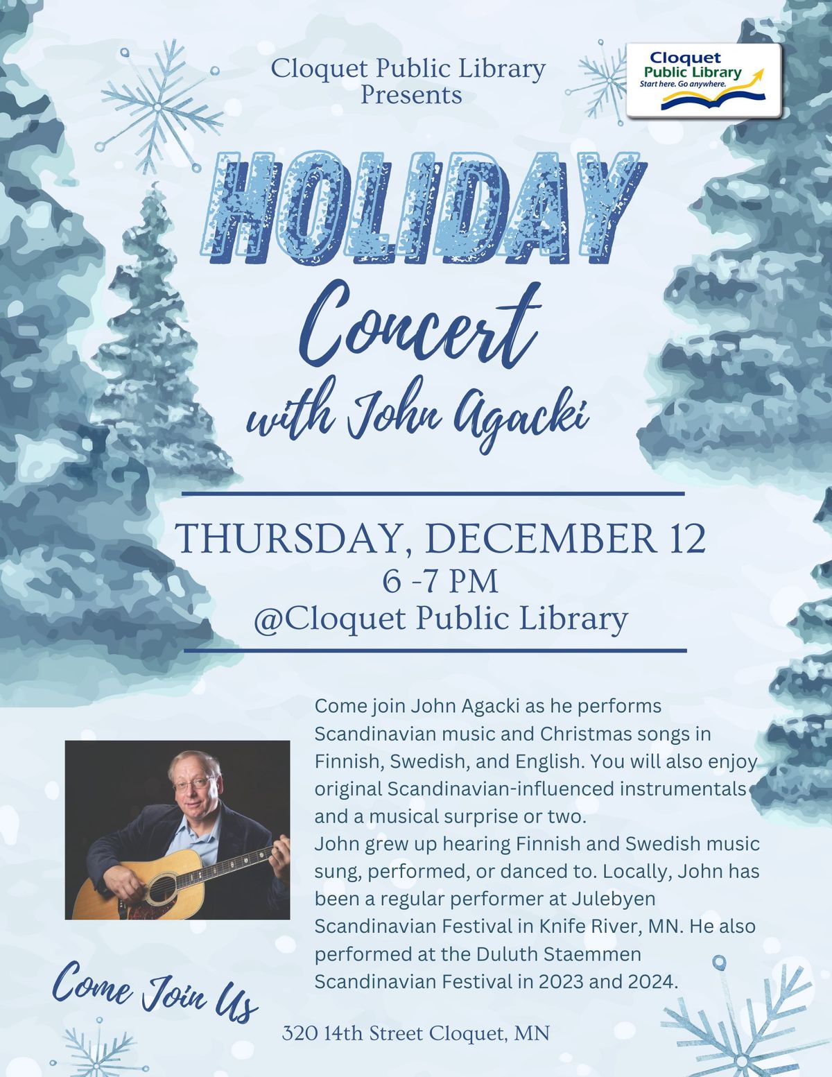 Holiday Concert with John Agacki