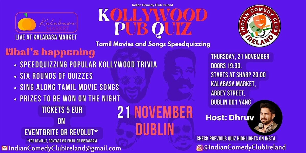 Kollywood Pub Quiz Dublin - SpeedQuizzing For Tamilians in Dublin