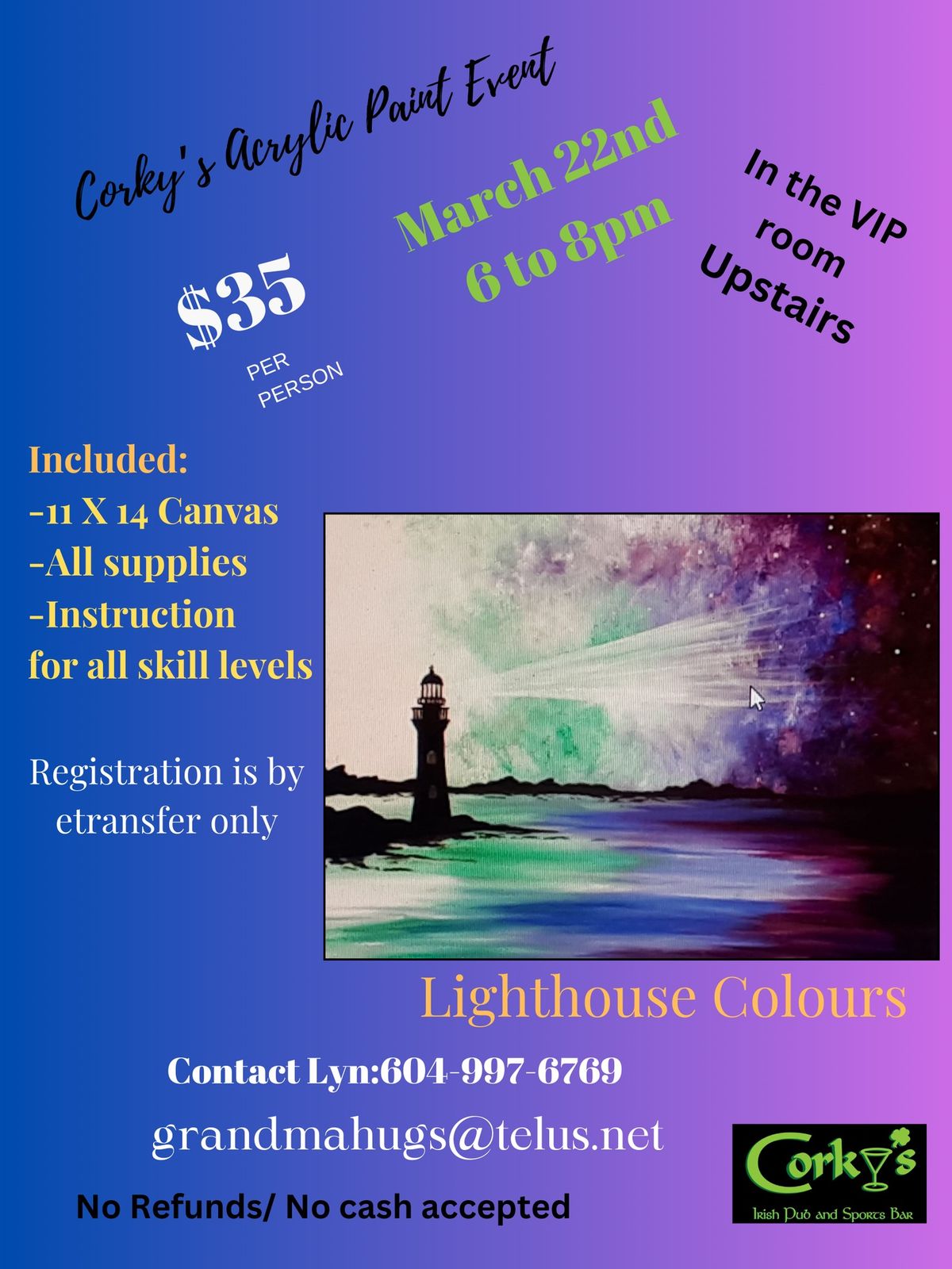 Lighthouse Colours Acrylic paint event