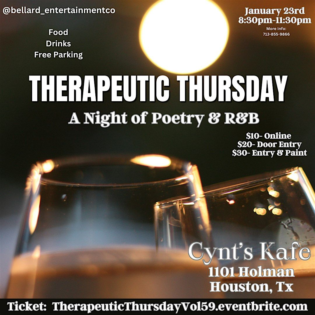 Therapeutic Thursday: A night of live poetry and R&B