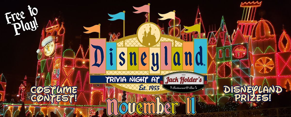 Disneyland Trivia at Jack Holder's! FREE TO PLAY!