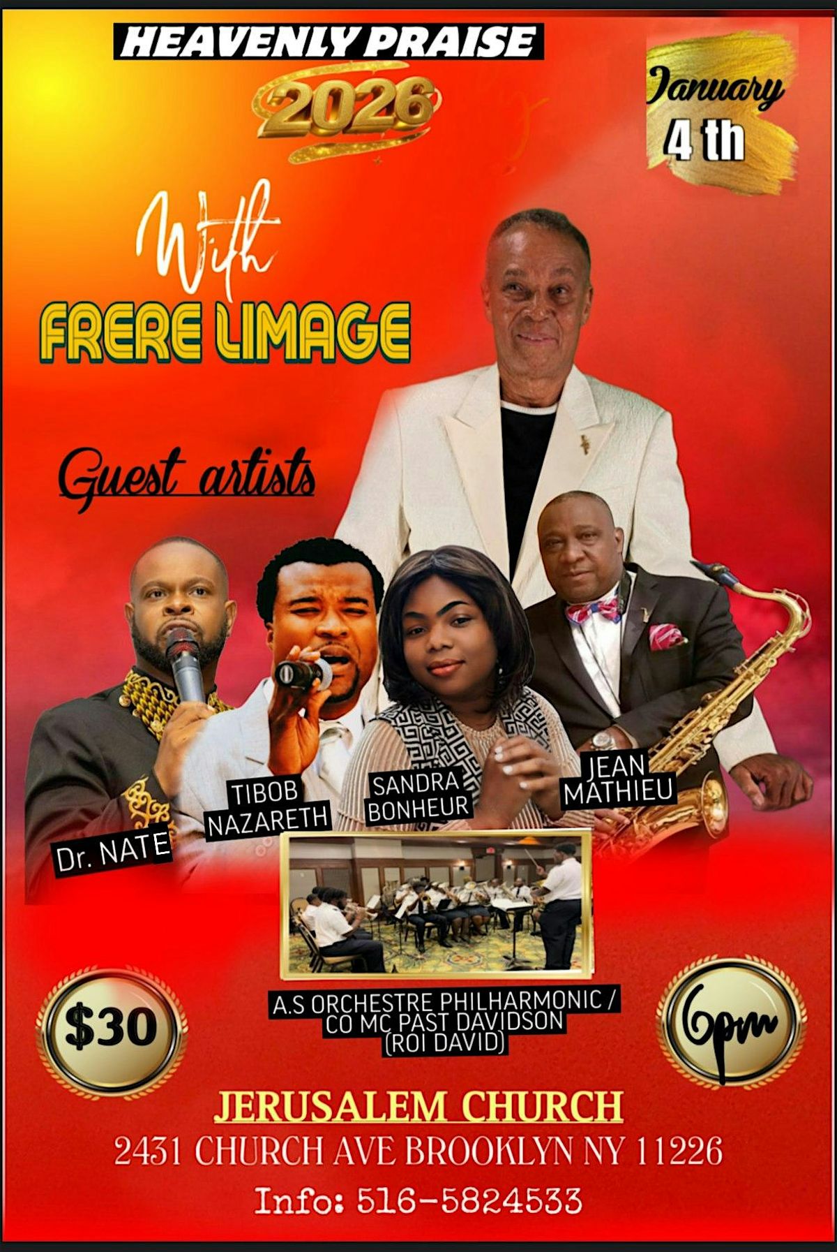 Heavenly Praise Concert 2026 Presented by Frere Limage at Jerusalem Church