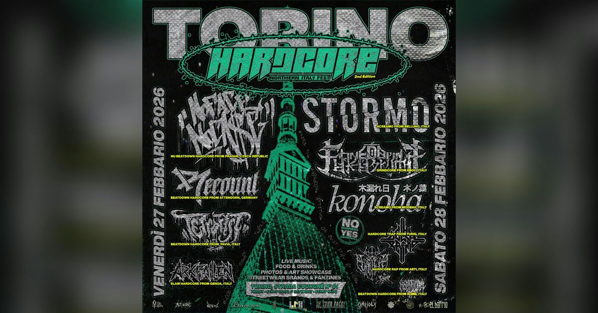 TORINO HARDCORE FEST VOL. 2 | LIVE @ EL BARRIO 27-28\/02 | ABBONAMENTO