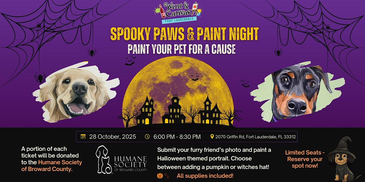 Fort Lauderdale Spooky Paws and Paint Night